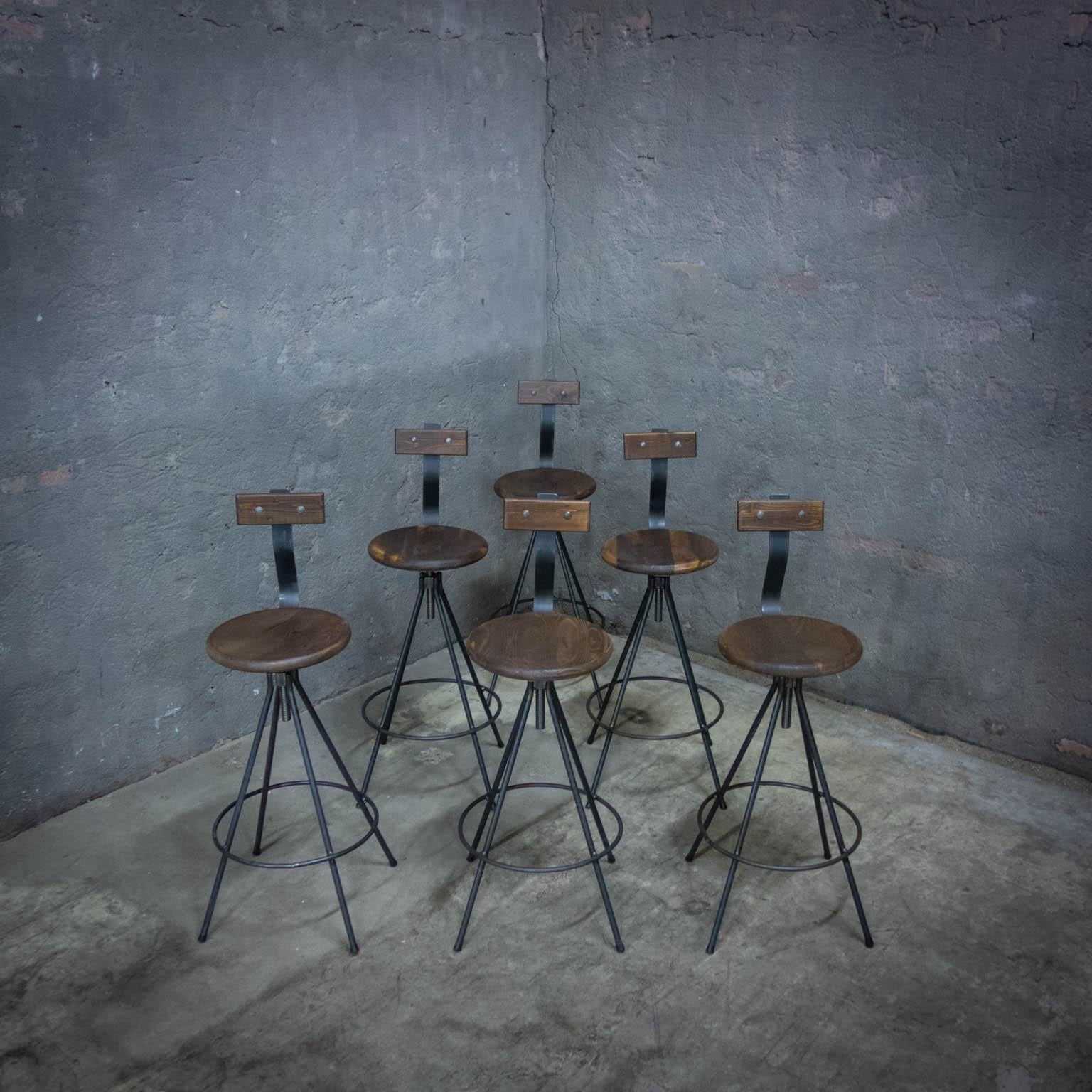 Bar stools made to last! These bar stools are handmade and finished with a protective coat. The seating itself is hand carved and made out of pine, we put special detail into the seating, it's made with round sides and it has depth in the middle.
