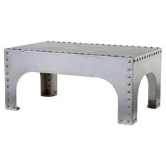 Hand made industrial steel coffee table