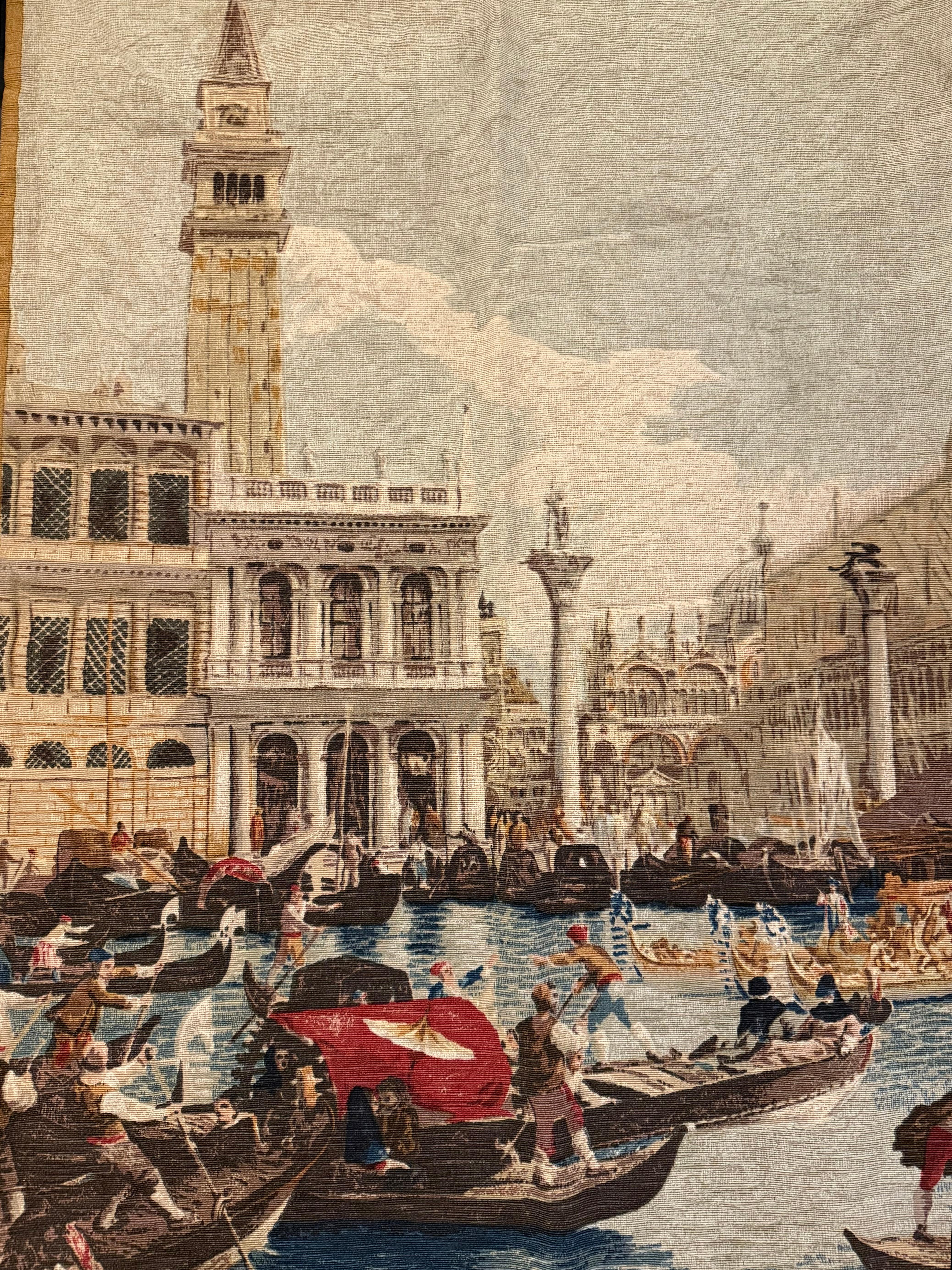 Italiano Arazzo da parete Hand Made con Mappa di Venezia in vendita
