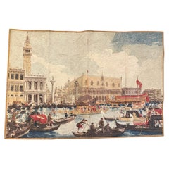 Hand Made Italian Map of Venice Wall Hanging Tapestry