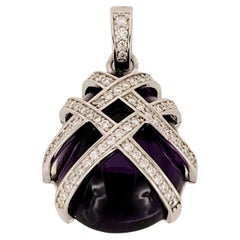 Hand-Made Jeweler Amethyst pendant with Diamonds