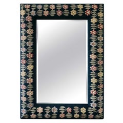 Handmade Large Floral Tapestry Mirror