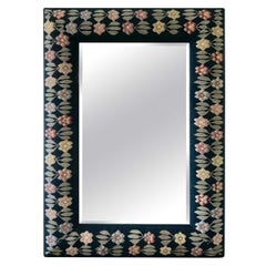 Handmade Large Floral Tapestry Mirror