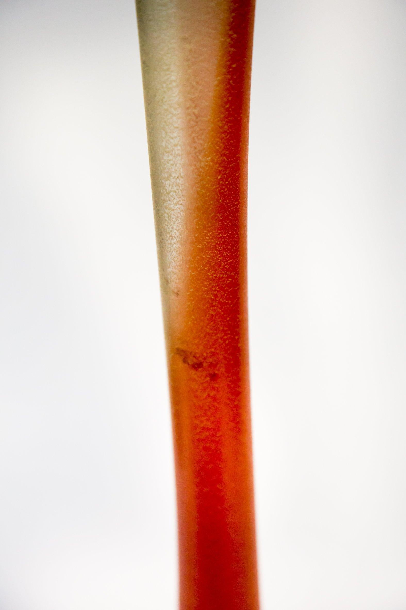 Handmade Large Glass Floor Vase, 1970s 4