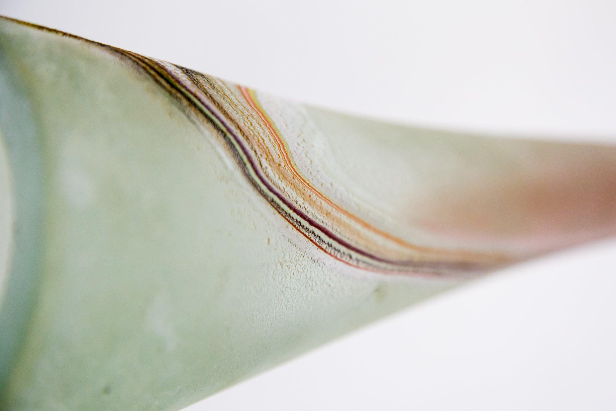 Murano Glass Handmade Large Glass Floor Vase, 1970s