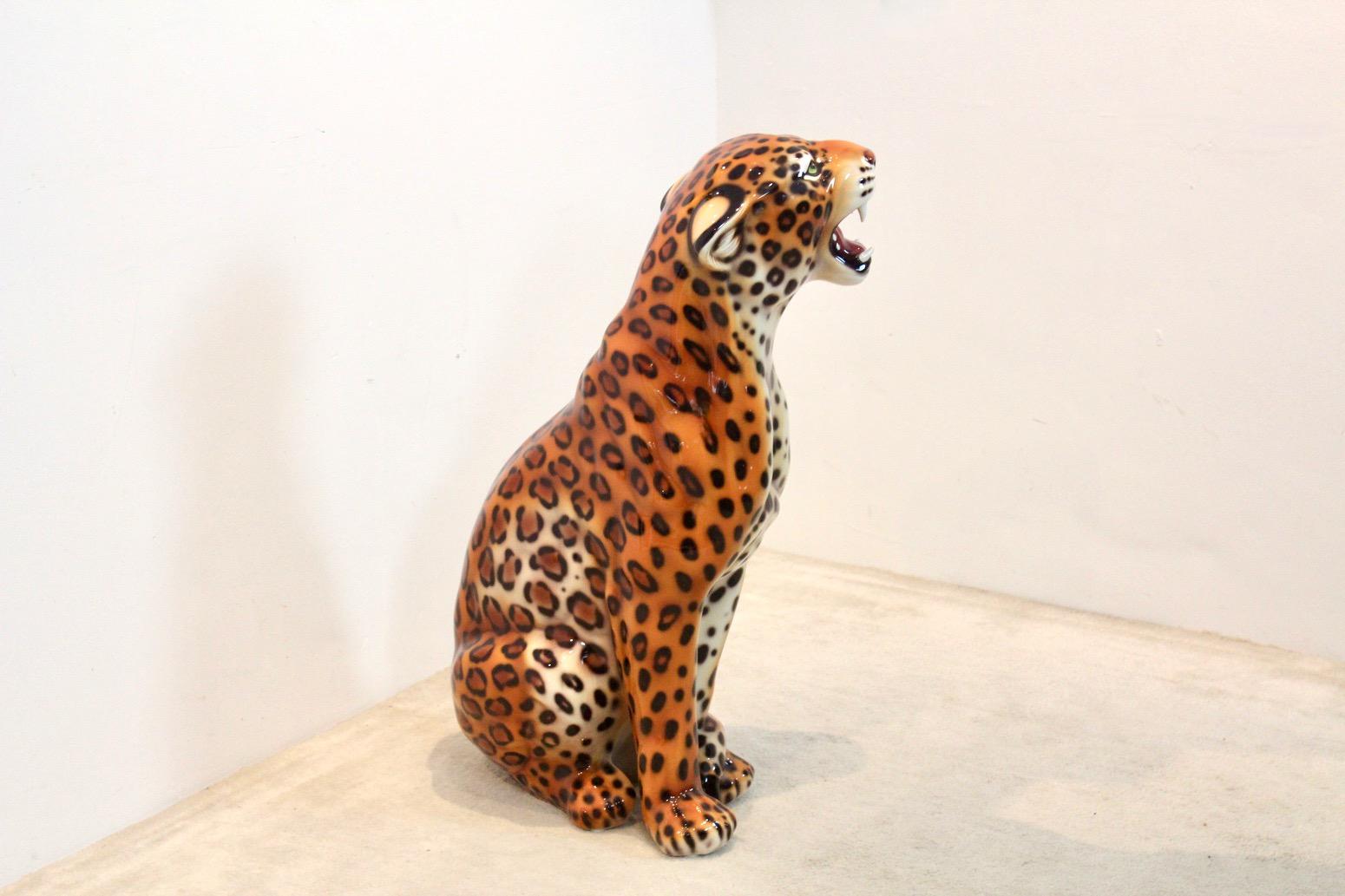 italian leopard statue
