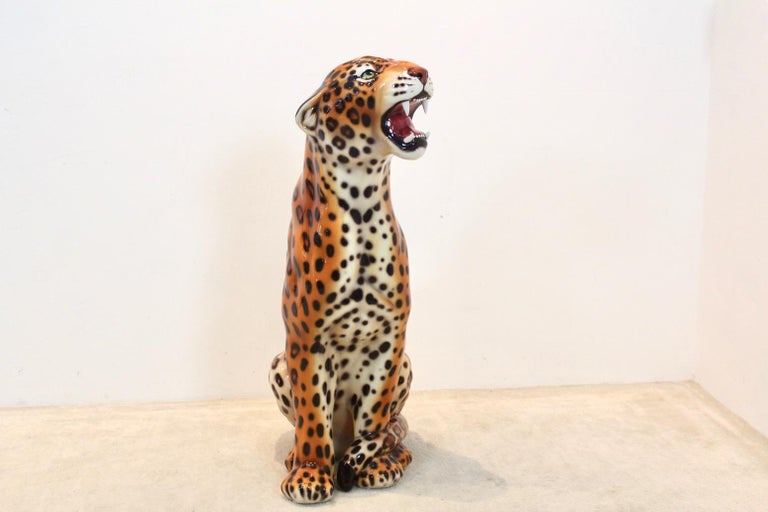 Statue Léopard en Céramique par Ceramiche Boxer en vente sur