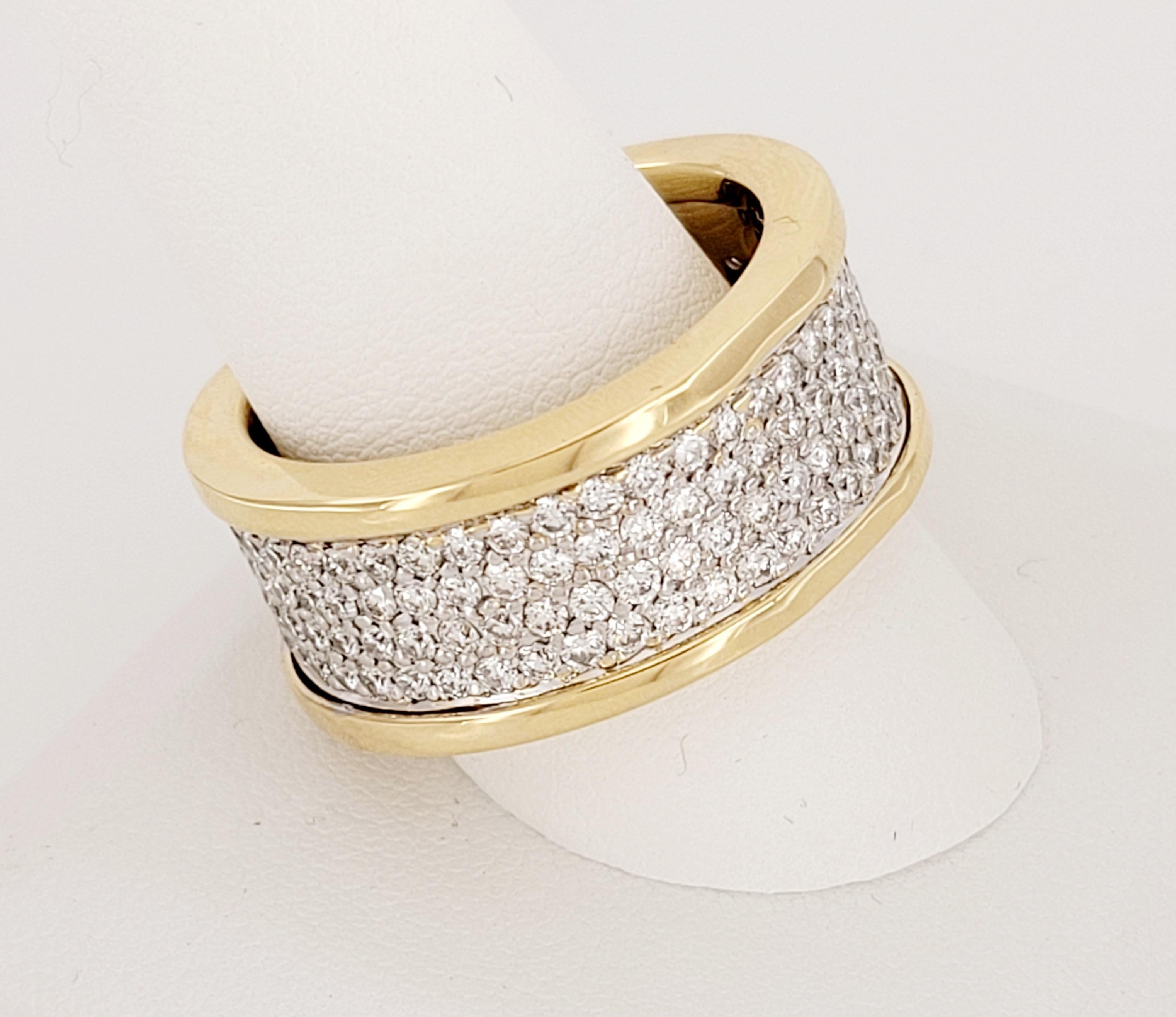 Men's Hand Made Ring
Material 18K Yellow Gold 
Diamonds 180pcs 
Diamond 4.75ct 
Diamond Clarity VS
Color Grade E-F
Weight 23.4
Condition New, never worn 
Retail Price $6,900