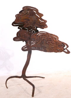 Hand Made Metal Brutalist Bonsai Tree in Rust Finish
