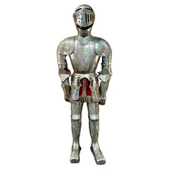Hand-Made Miniature Model Cavalier Coat of Arms, Hinged Medieval Knight's Armor