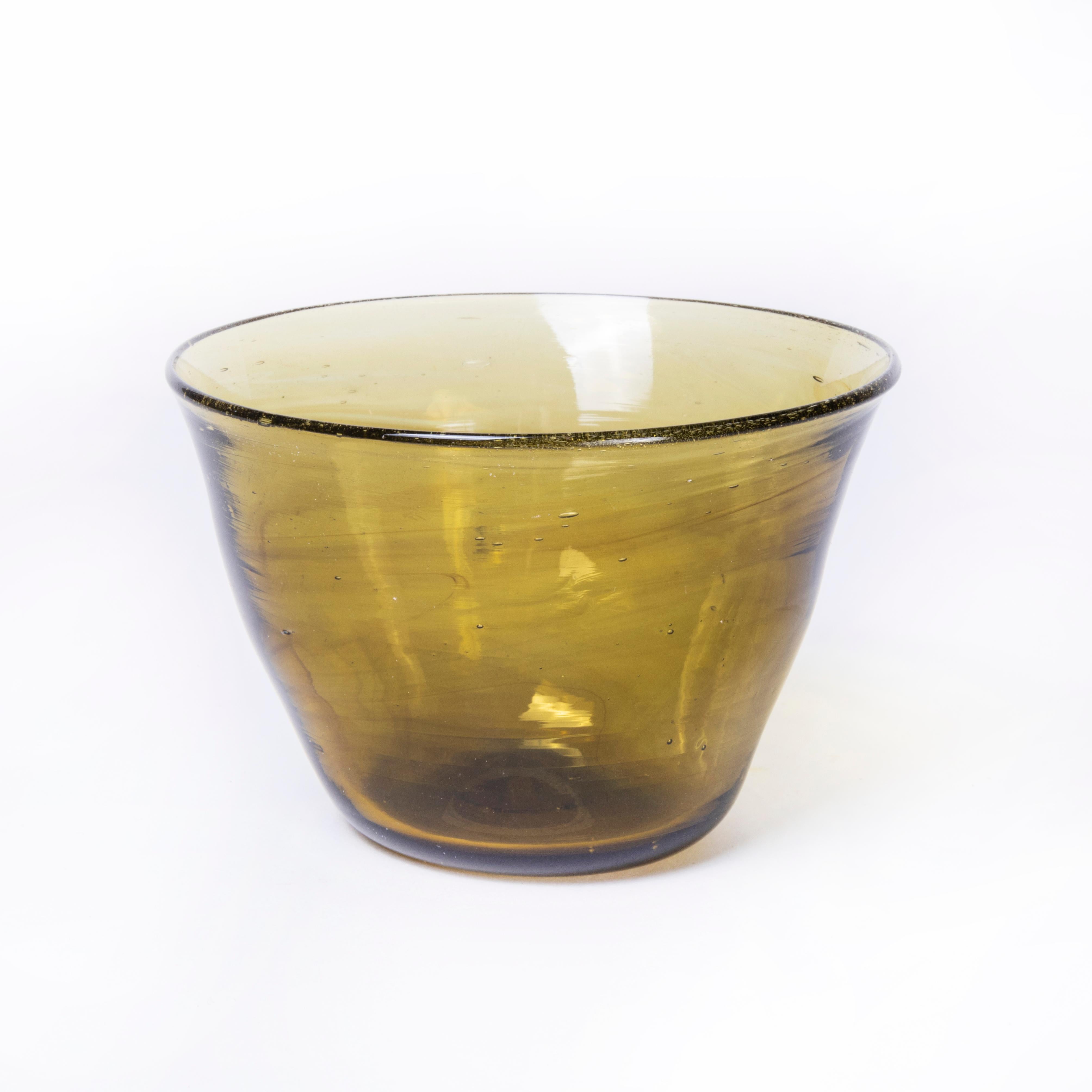 Art Glass Hand Made Moroccan Glass Bowl - Set Of Eight For Sale