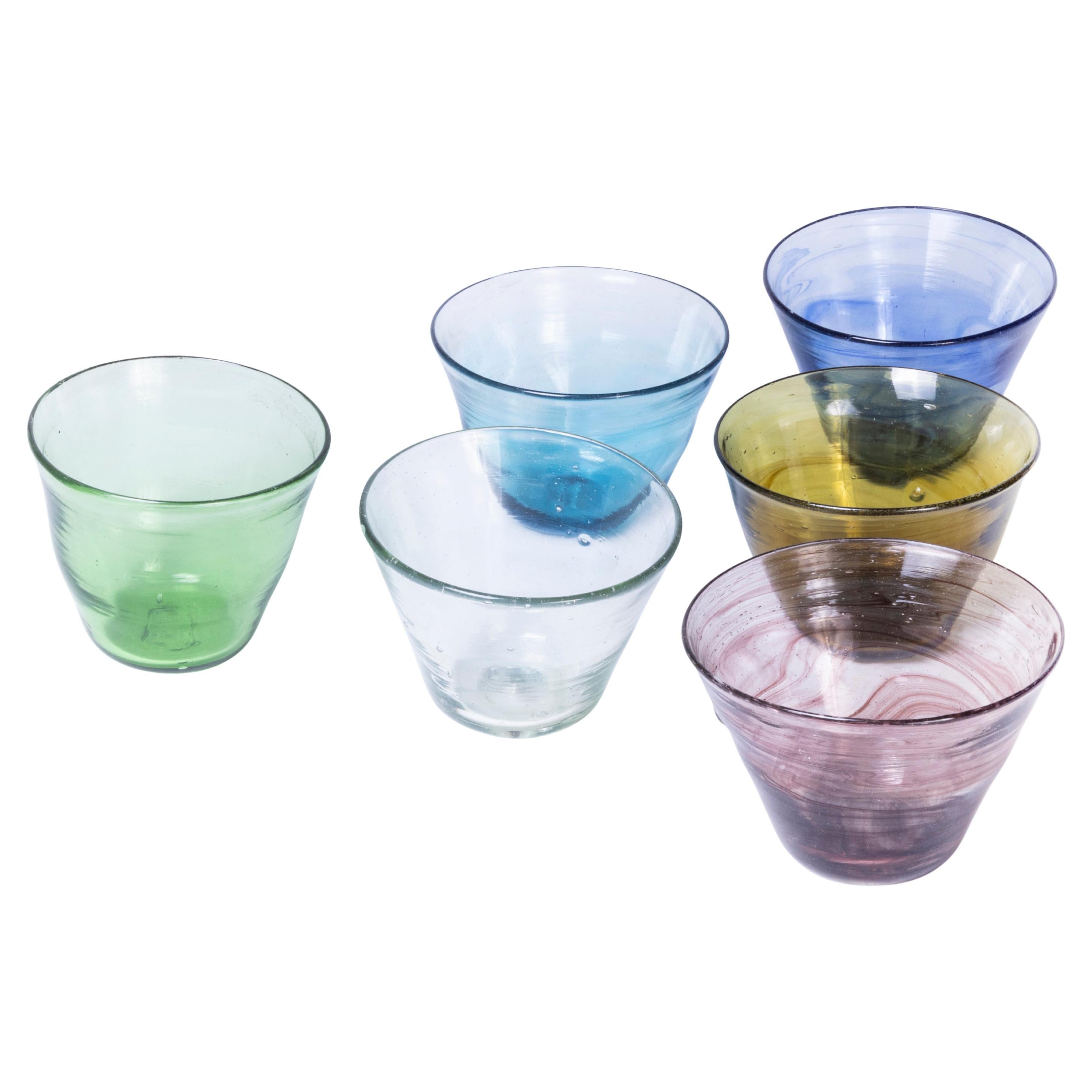 Hand Made Moroccan Glass Bowl - Set Of Eight