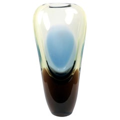 Hand Made Murano Glass Vase with Gradient Color, 1970s