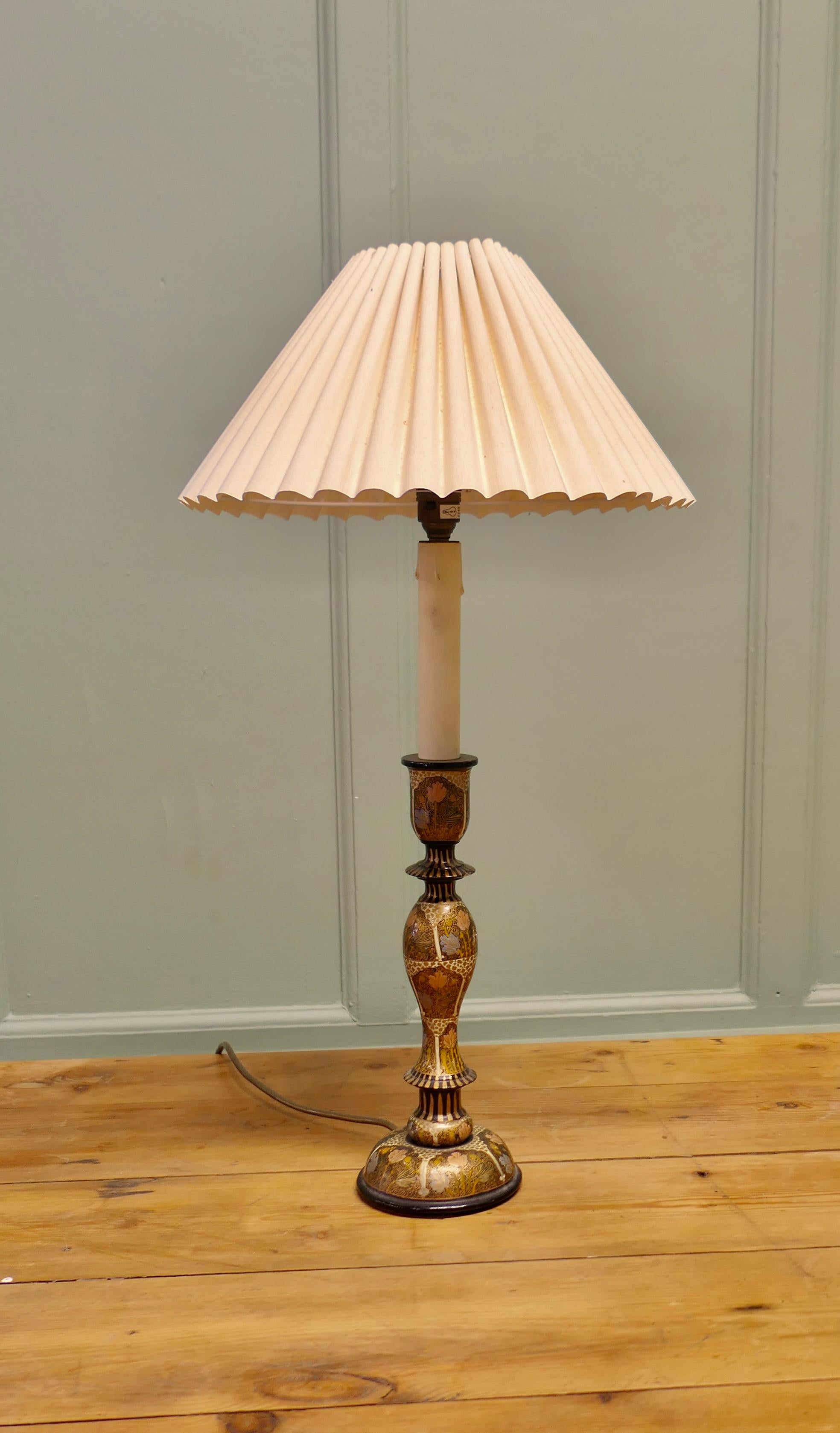 Hand Made Painted Table Lamp For Sale 1