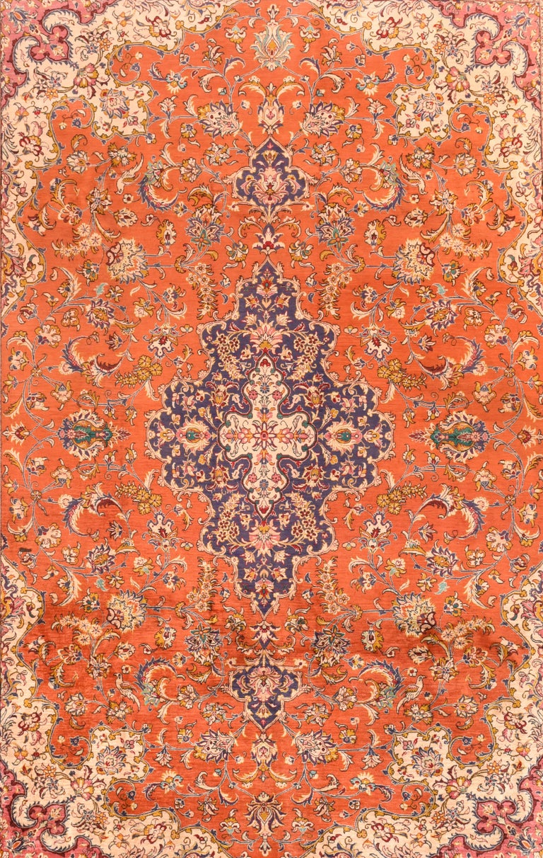 Handmade Qum Persian Rug For Sale at 1stdibs