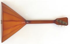 Handmade Russian Balalaika Instrument Sculptural Object