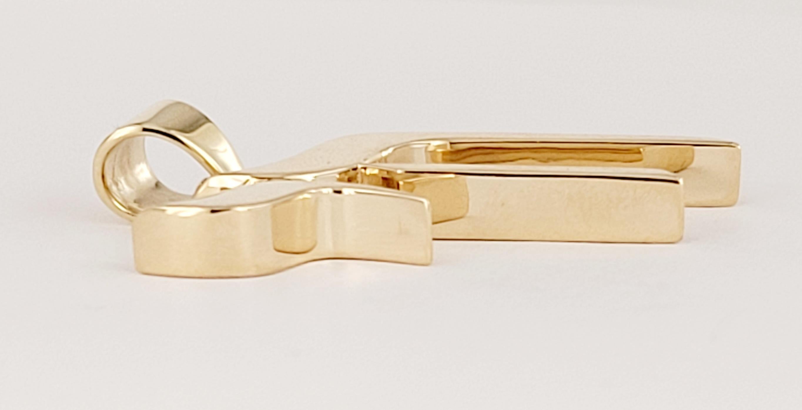 Hand Made Shadow HI Anhänger in 14K Gelbgold für Damen oder Herren