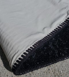 Hand Made Shaved and Wool Rug, Black