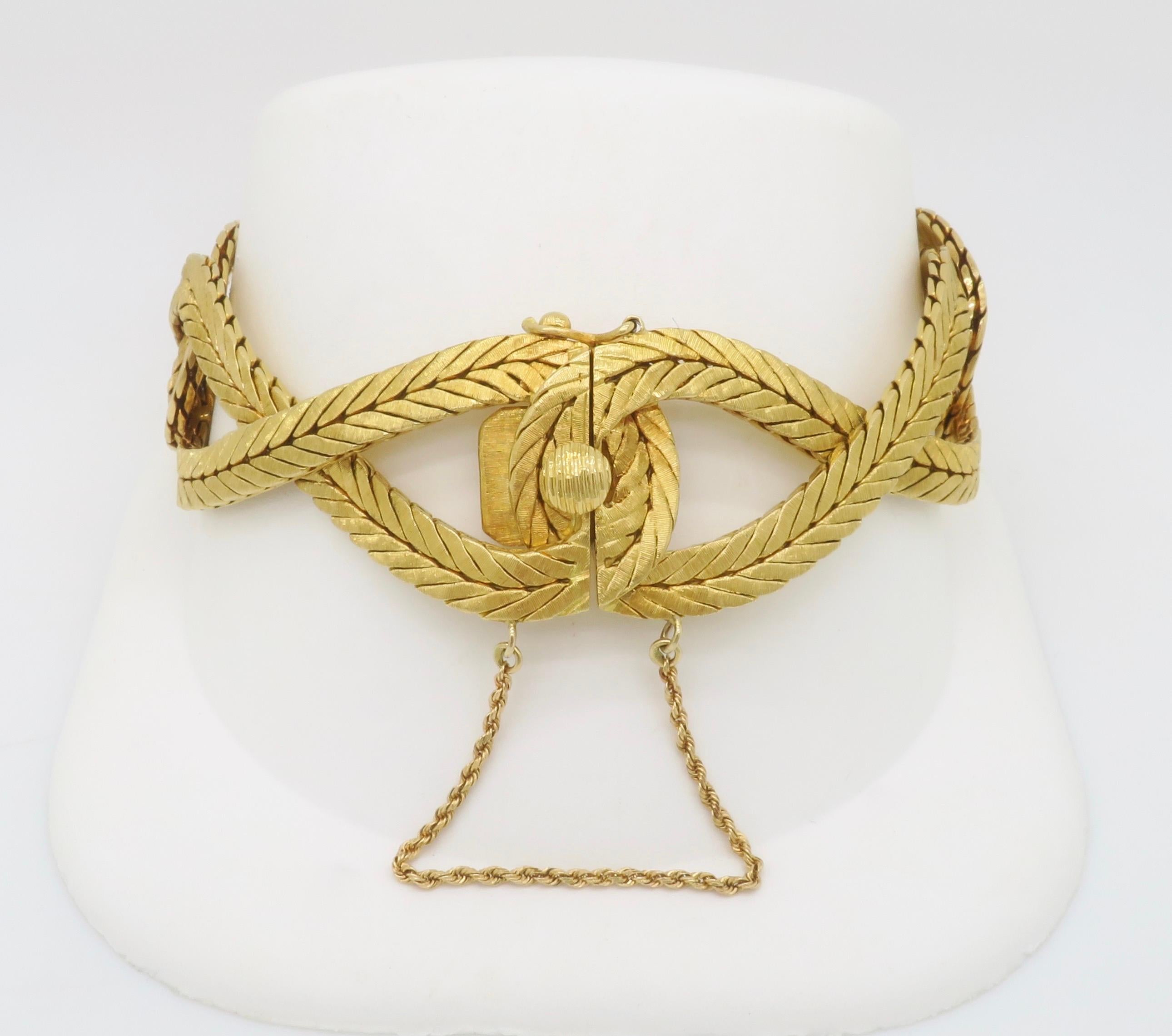 Bracciale in oro 18k Hand Made, firmato, numerato, intrecciato in vendita 9