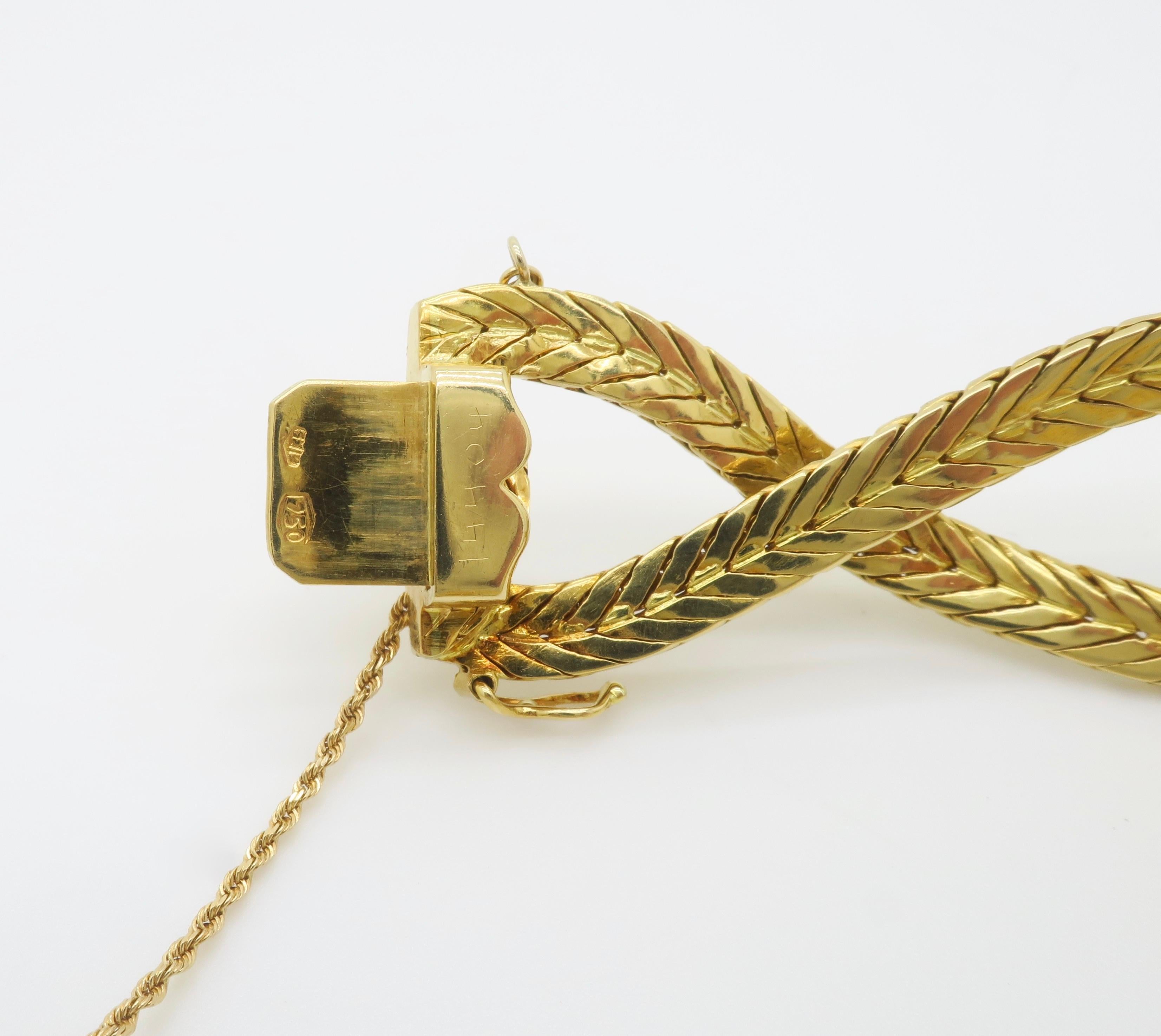 Bracciale in oro 18k Hand Made, firmato, numerato, intrecciato in vendita 3