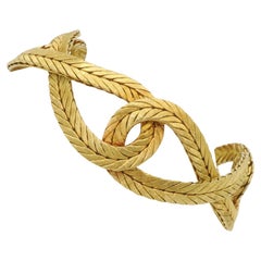 Hand Made, signé, numéroté, bracelet en or 18k tissé