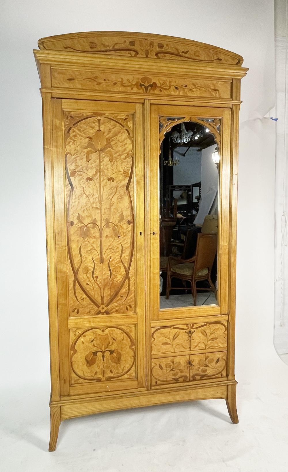 Hand-Crafted Hand-Made Tall Armoire Made in France, Early 1900s For Sale