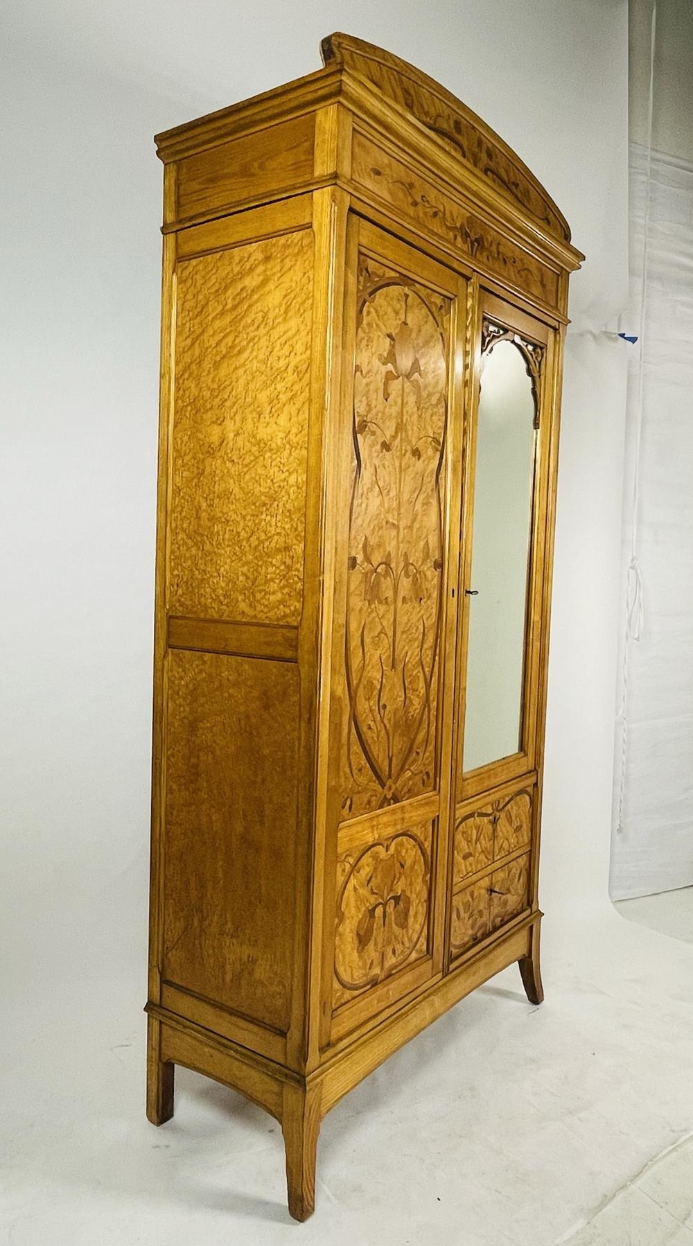 Early 20th Century Hand-Made Tall Armoire Made in France, Early 1900s For Sale