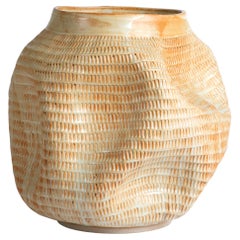 Hand Made Textured Ceramic Vase, Ceramic Sculpture, Ceramic Vessel, Ceramic Art