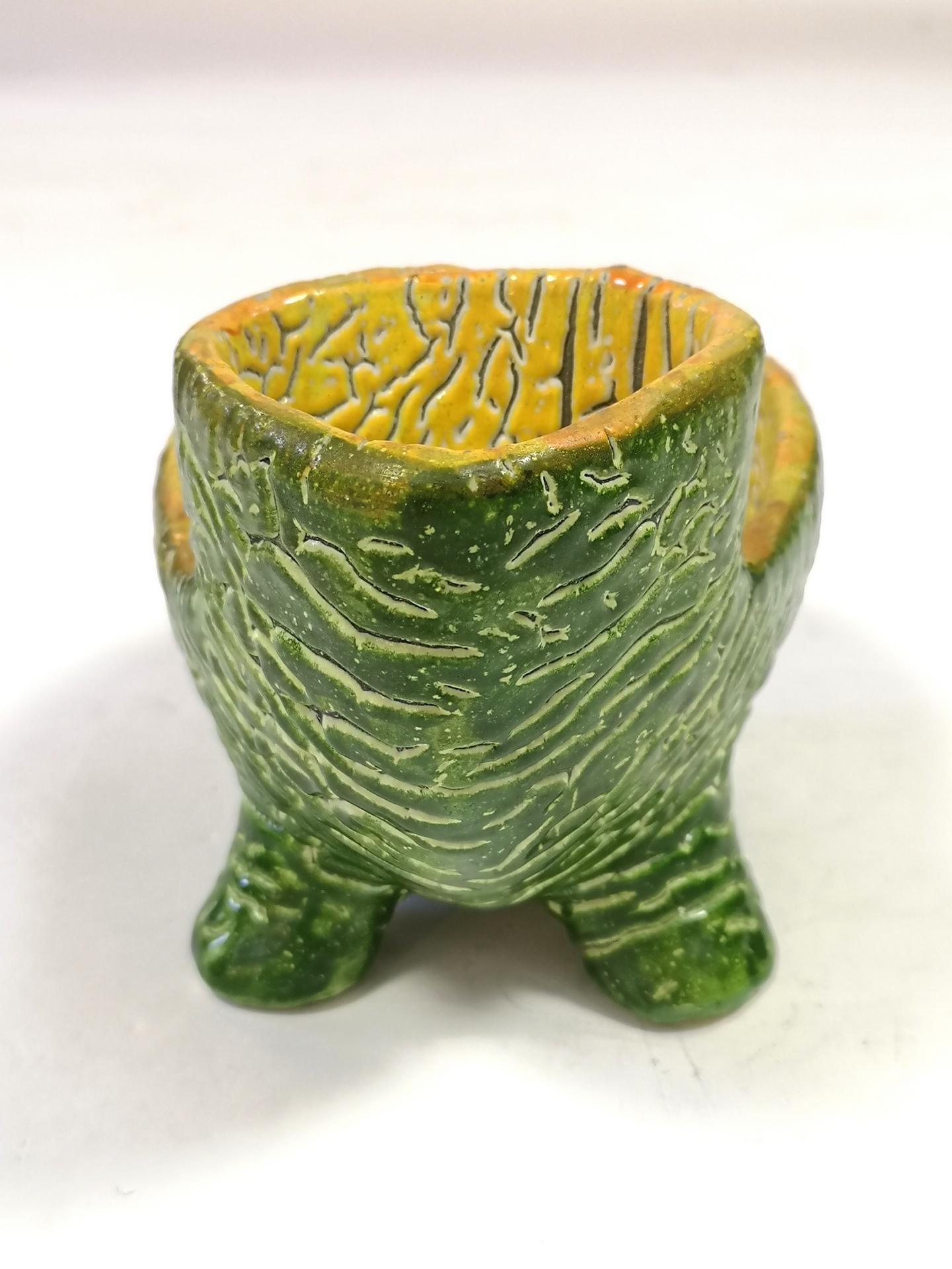 Mid-Century Modern Hand Made Turtle Shaped Vintage Ceramic Bowl by Bela Gal, 1970's