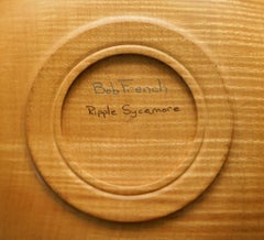 HAND MADE ViNTAGE RIPPLE SYCAMORE FRUIT BOWL SIGNED TO THE BASE BOB FRENCH