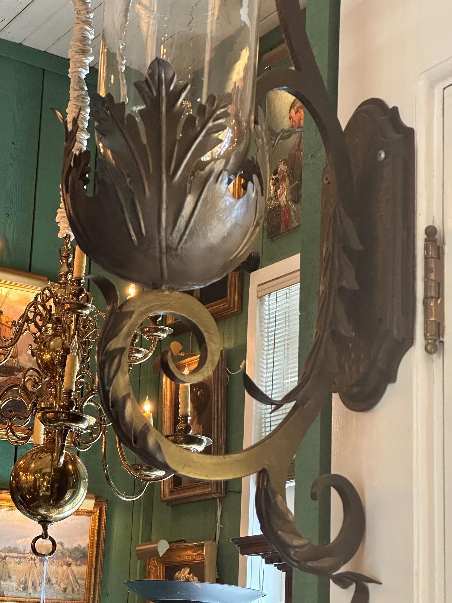 Hand Made Lanterne de jardin applique Porte-bougies Crystal Hurricane Light en vente 7