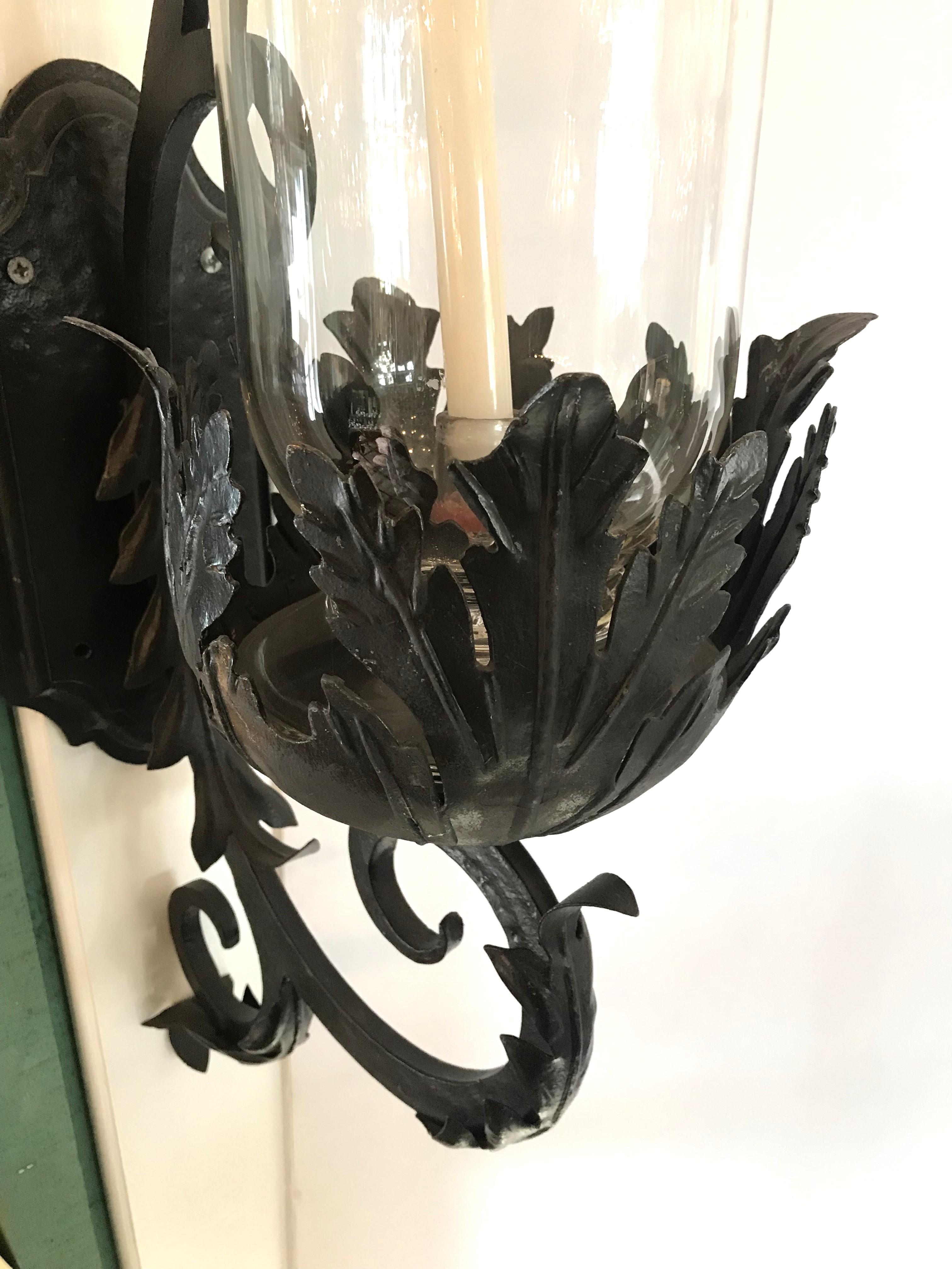 Hand Made Lanterne de jardin applique Porte-bougies Crystal Hurricane Light en vente 12