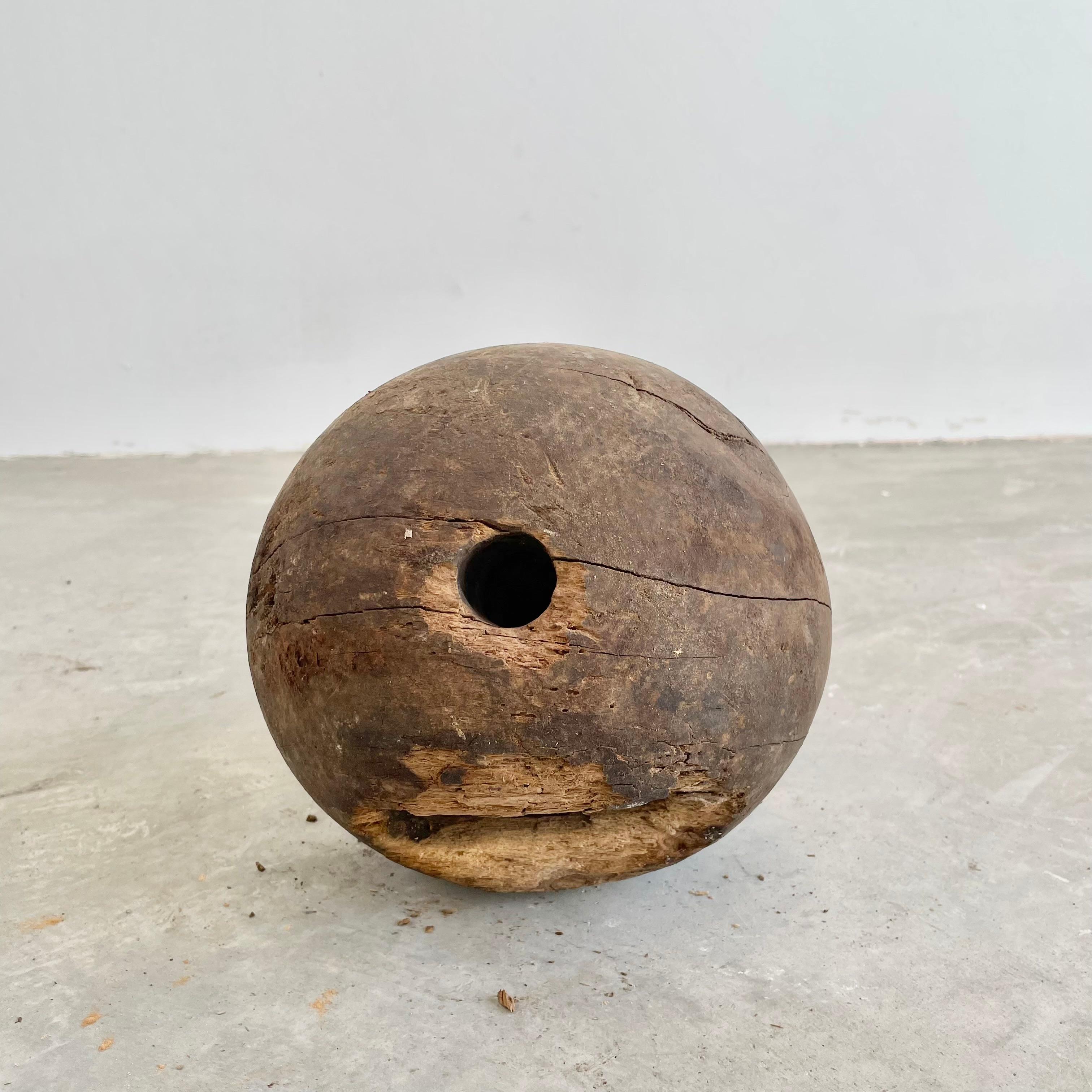 American Hand-Made Wooden Bowling Balls, 1960s France For Sale