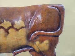 Hand Made Wooden Dairy Farm Bull Wall Sculpture