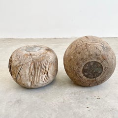 Hand Made Wooden Lawn Bowling Ball, 1960s France