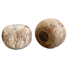 Hand Made Wooden Lawn Bowling Ball, 1960s France