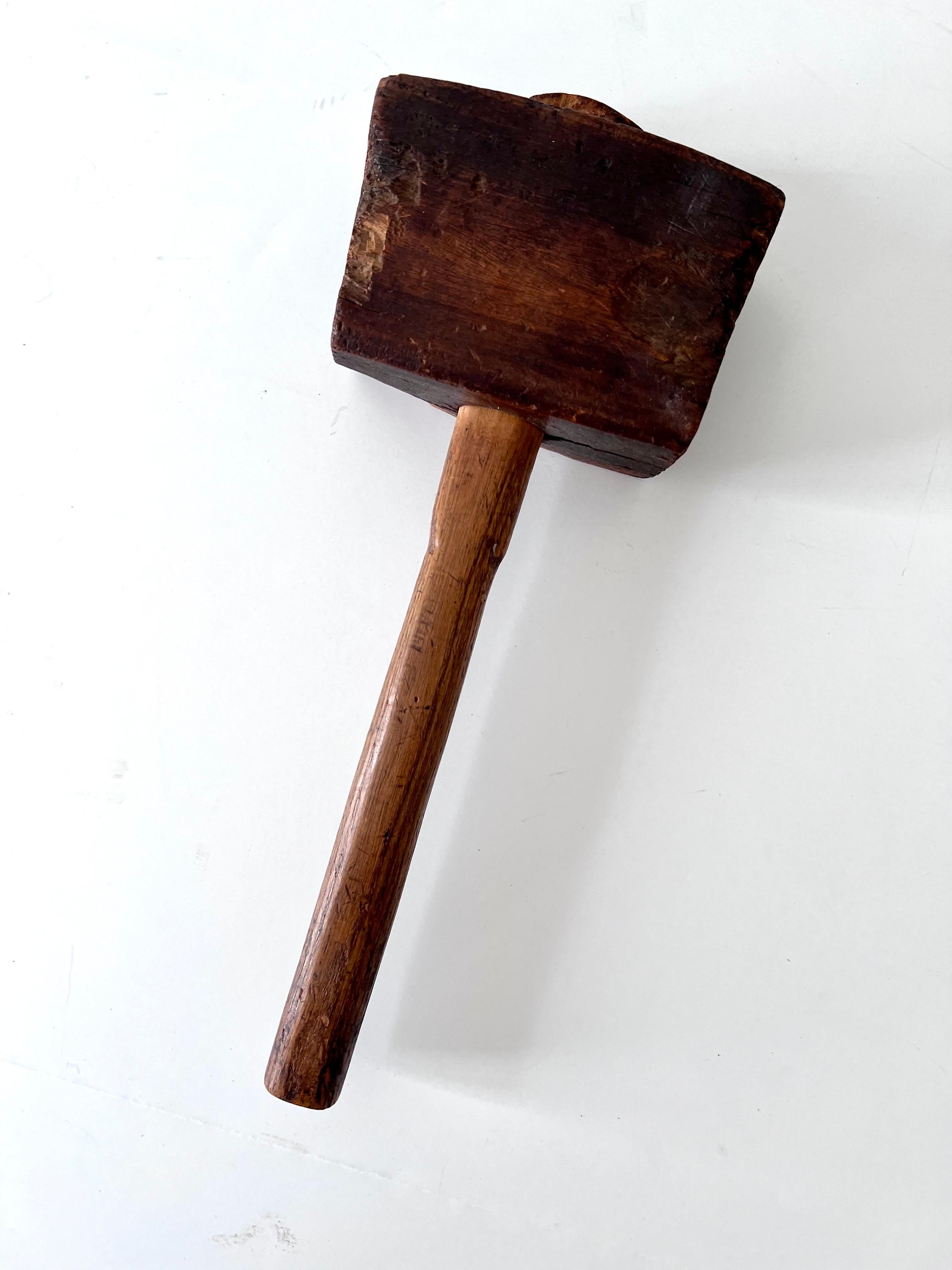 antique wooden mallet