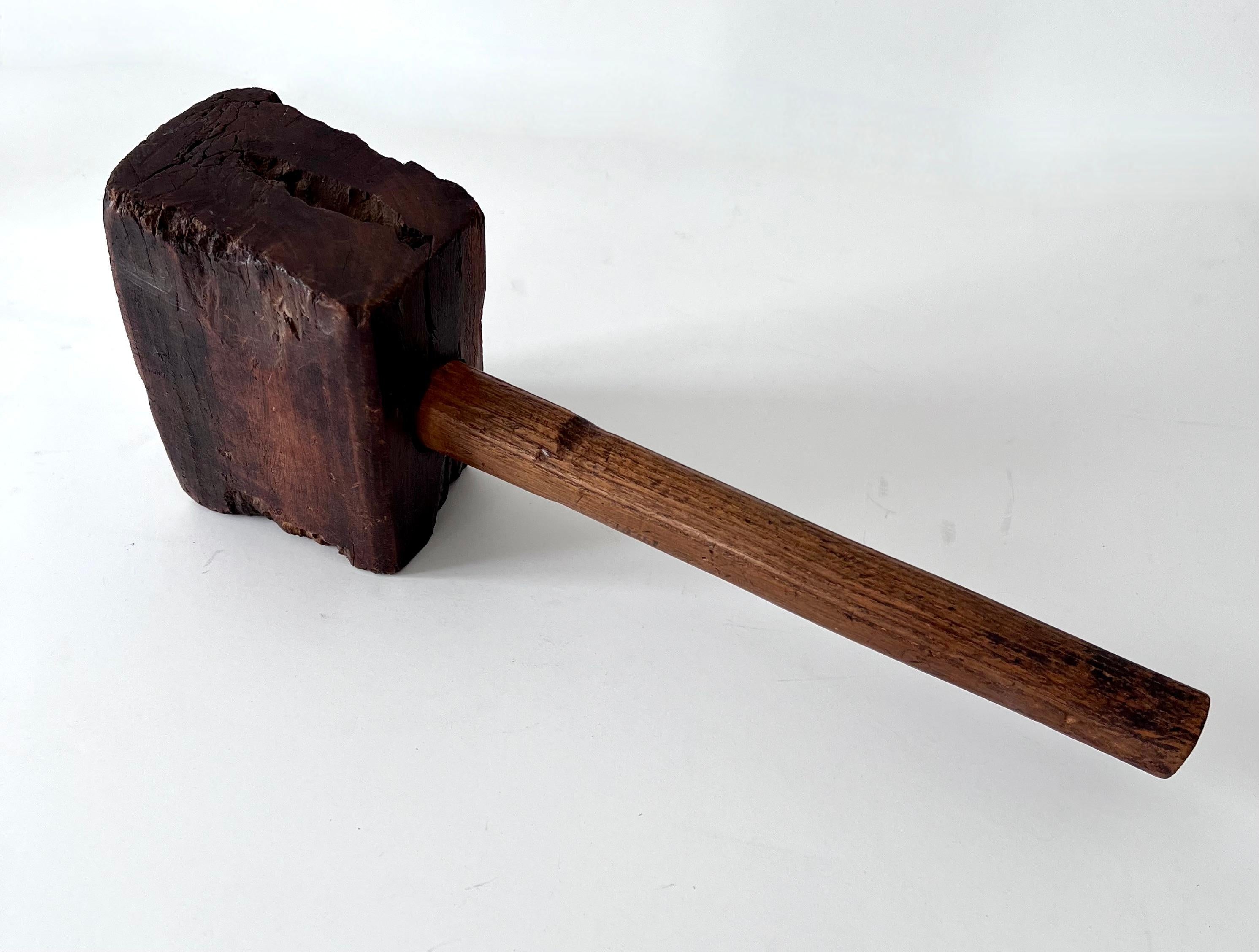 English Hand Made Wooden Mallet For Sale