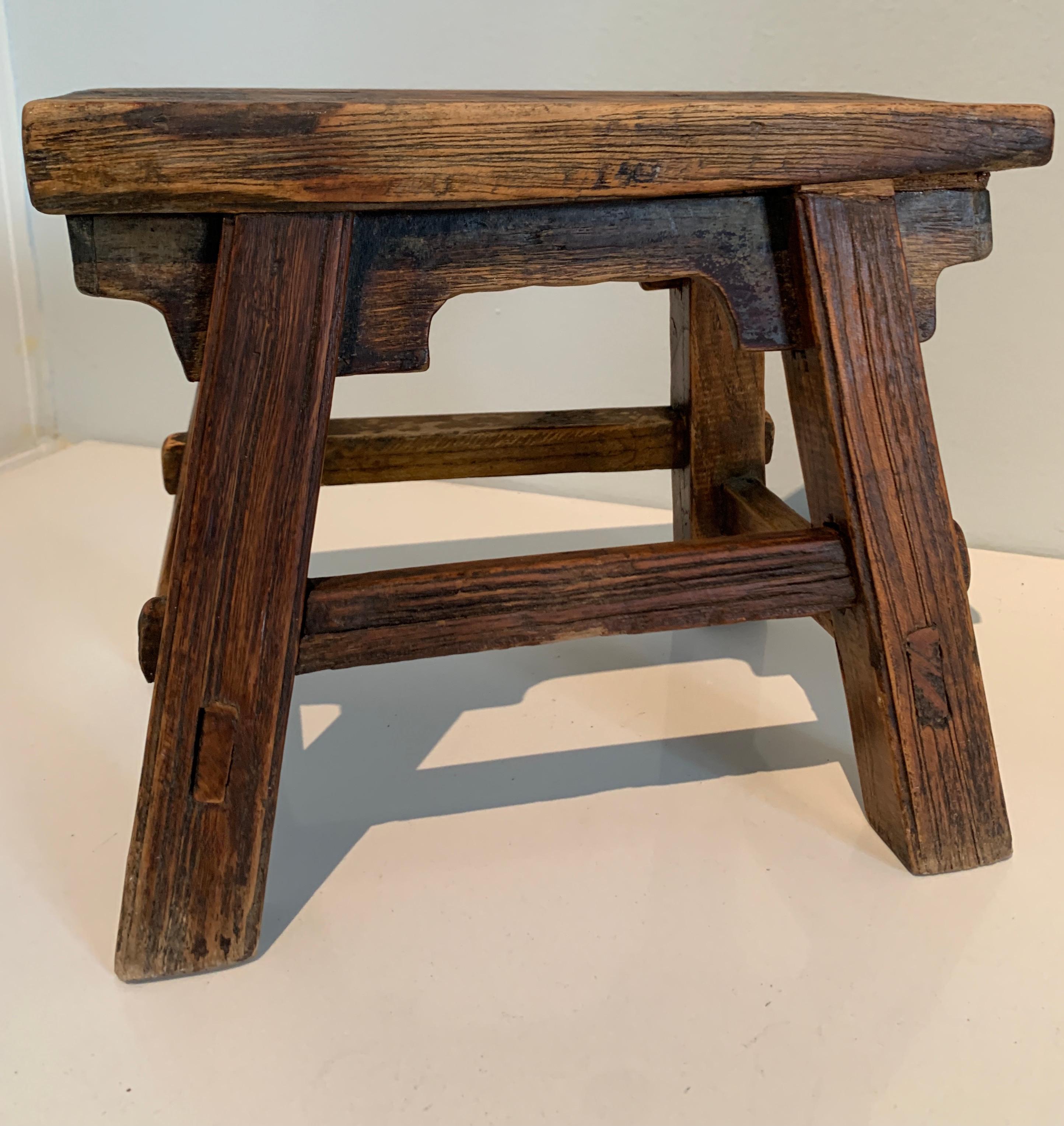 Hand Made Wooden Milk or Step Stool In Good Condition In Los Angeles, CA