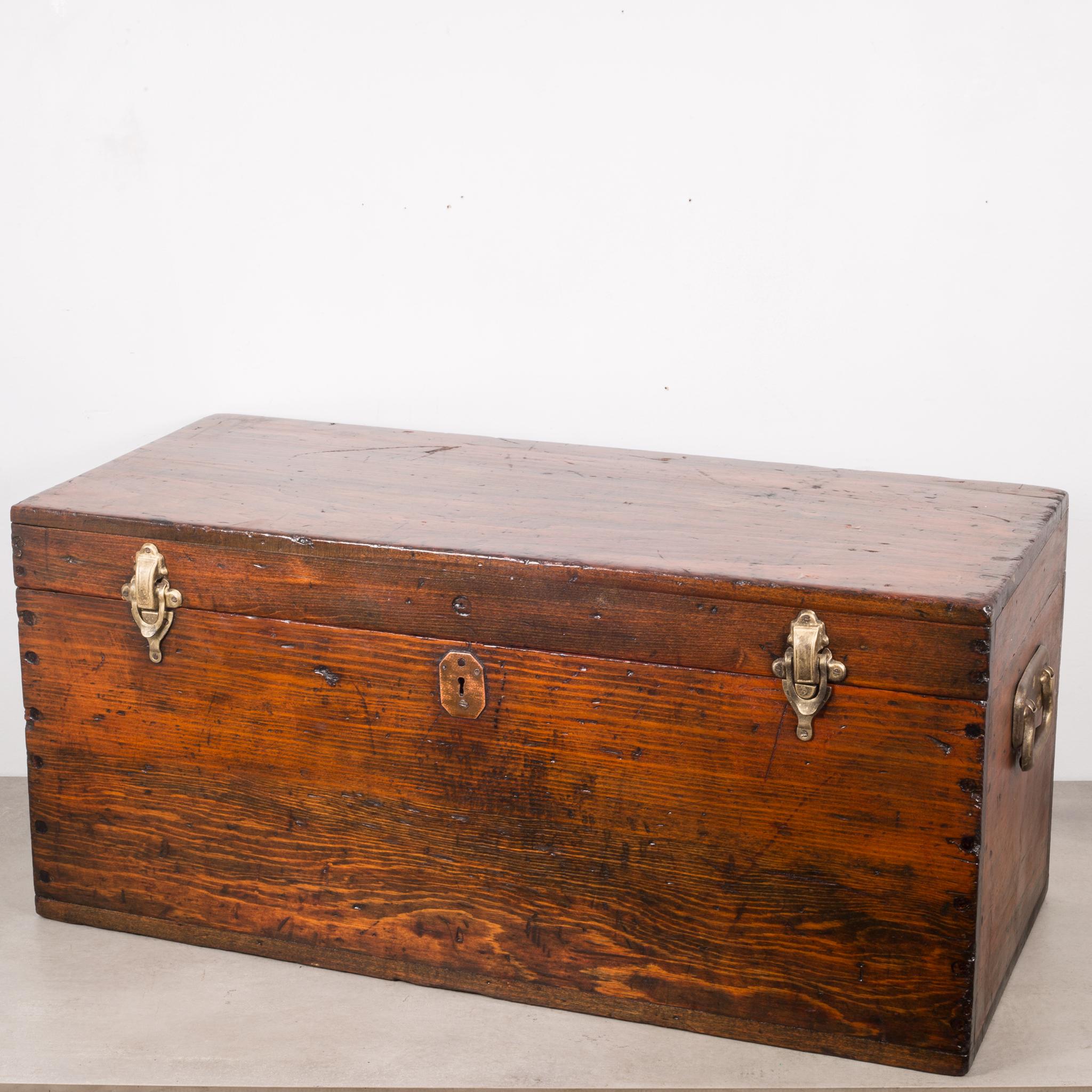 old fashioned wood tool box