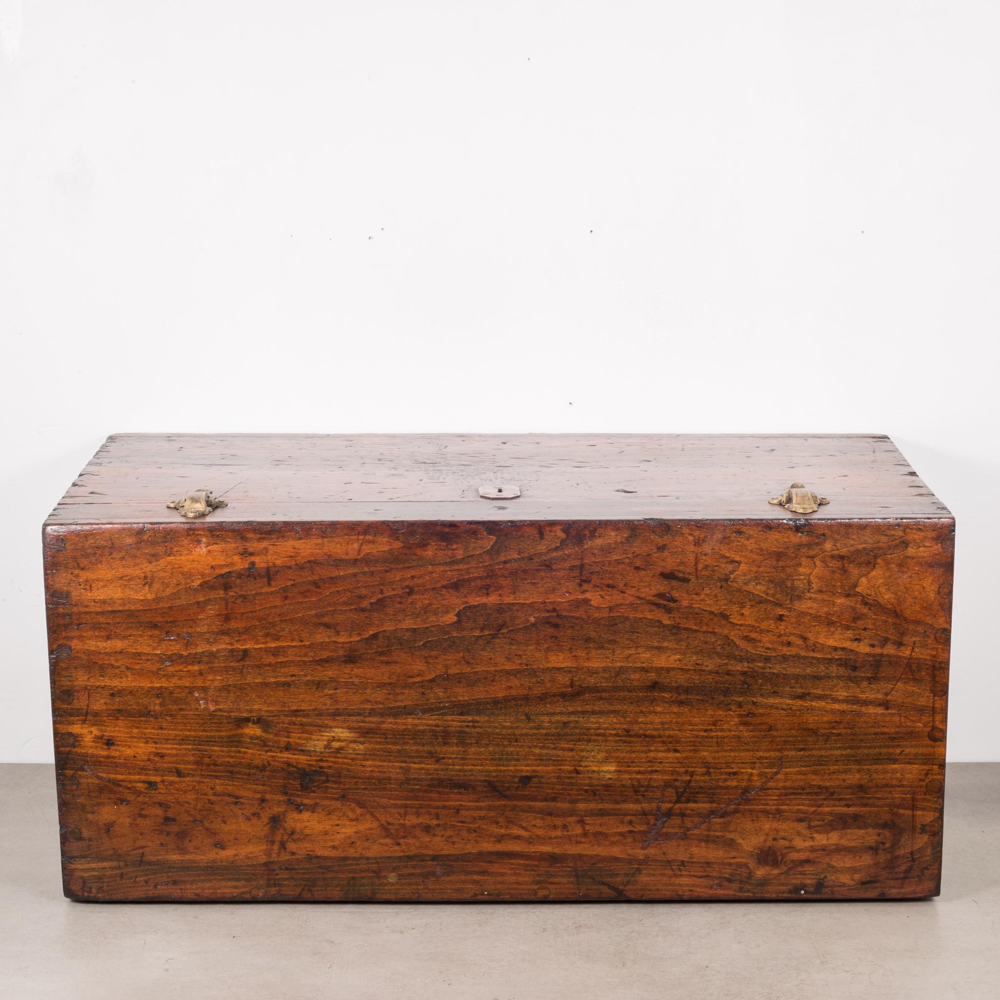 Industrial Handmade Wooden Tool Box, circa 1920