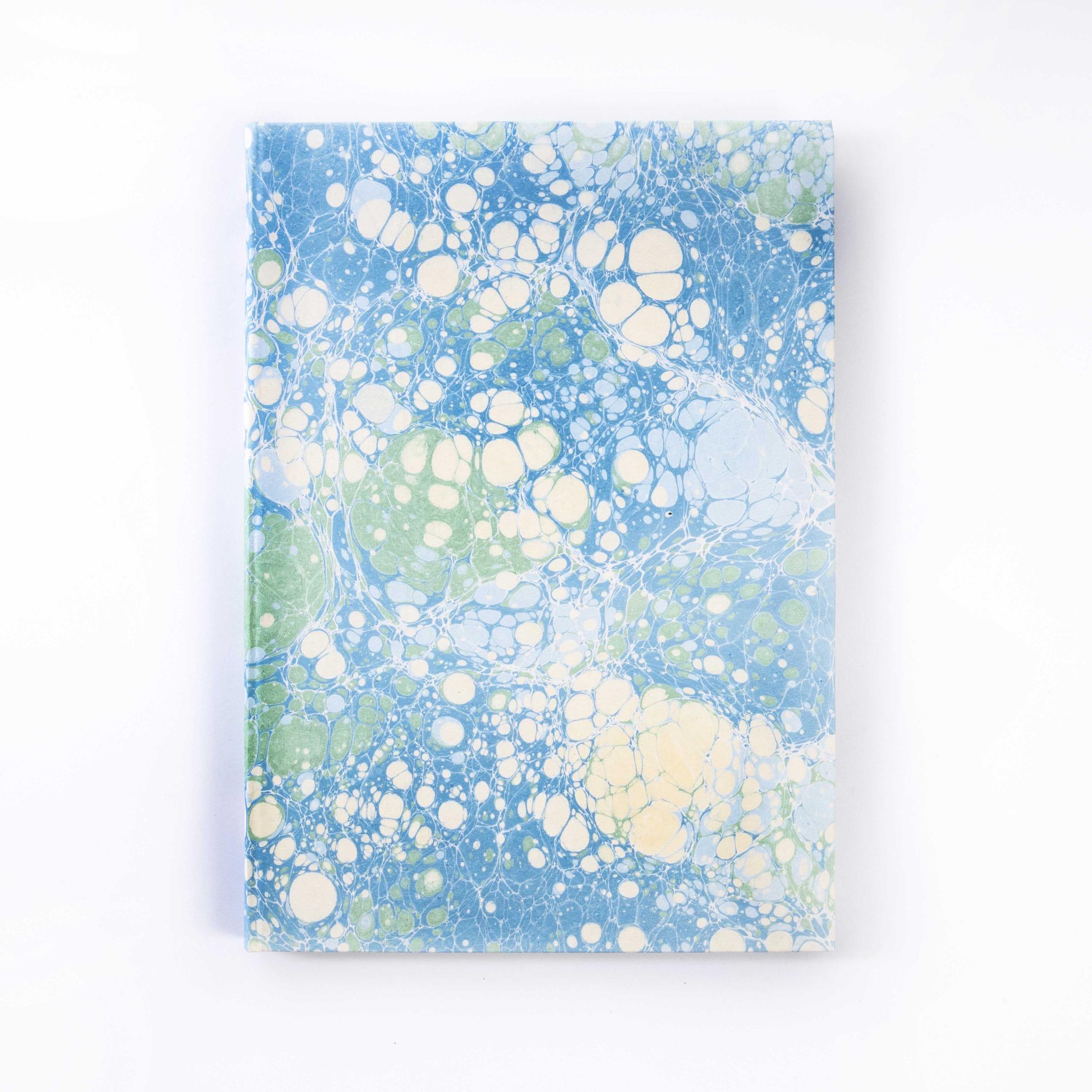 Contemporary Hand Marbled Italian A4 Note Book For Sale