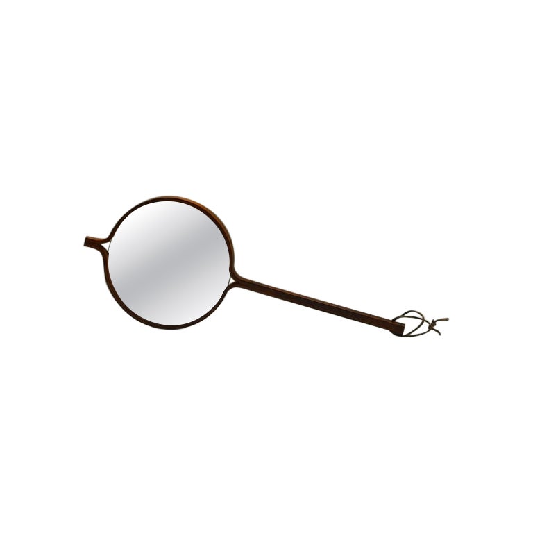 Hand mirror by Hans-Agne Jakobsson made in Markaryd, 1950s Sweden.
