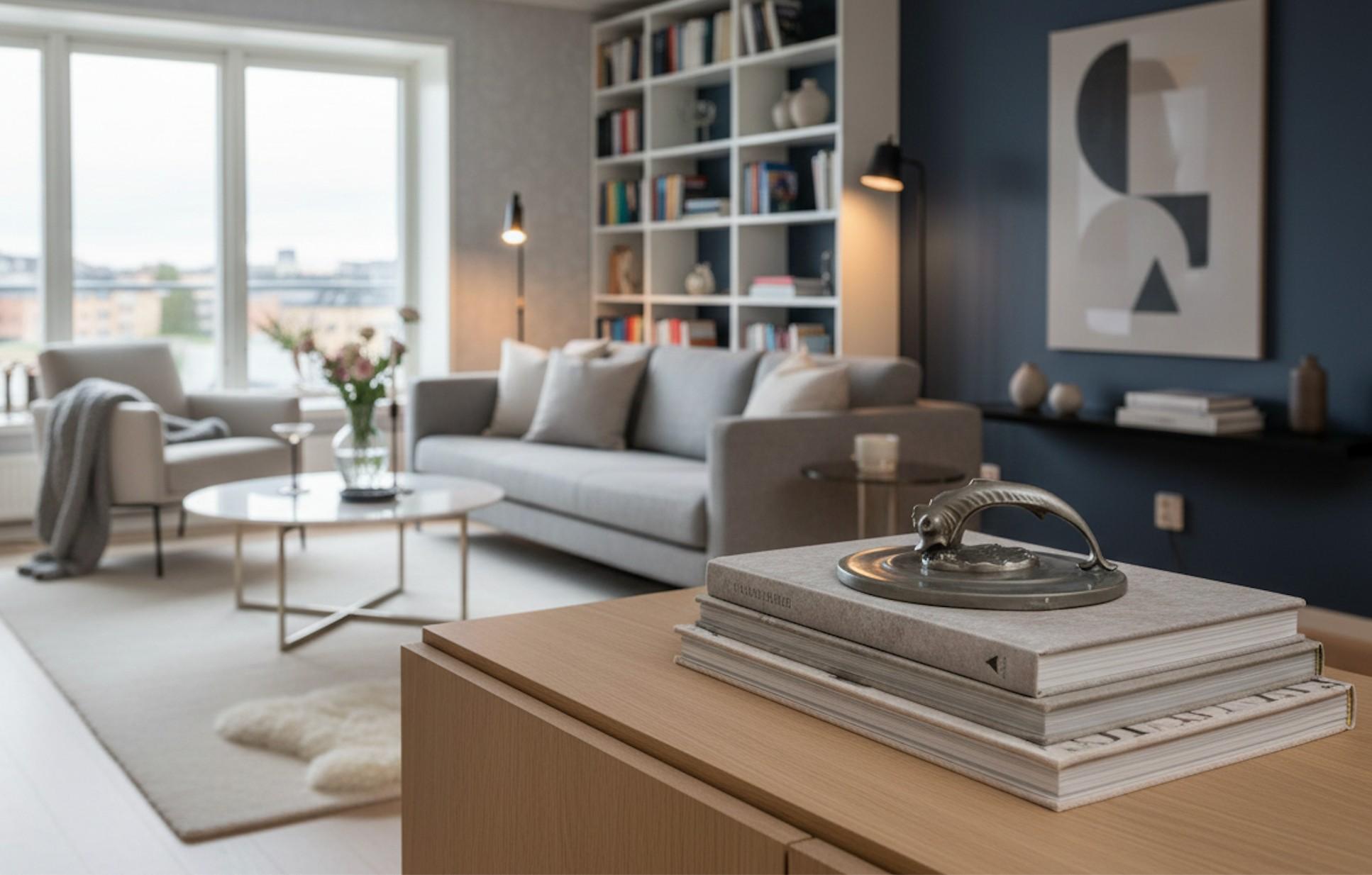 Espejo de Mano en Peltre con Decoración de Peces, Art Deco Sueco en Bueno estado para la venta en Stockholm, SE
