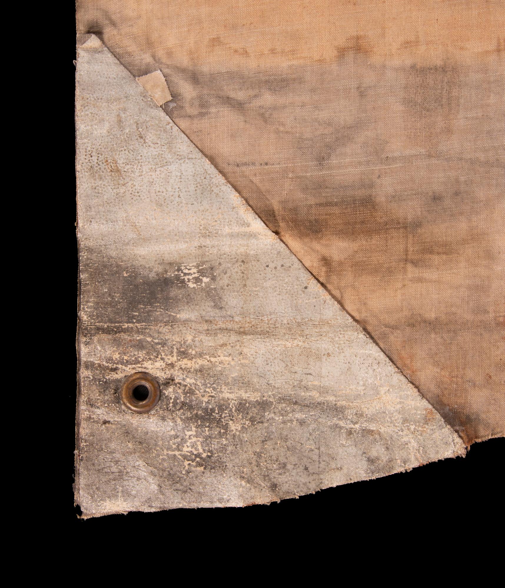 Bandera pintada a mano con el Sello del Estado de Mississippi, hacia 1872 en venta 2