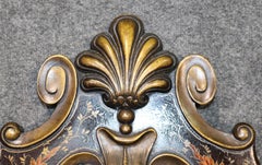 Handbemalter vergoldeter venezianischer italienischer Wandspiegel, um 1940