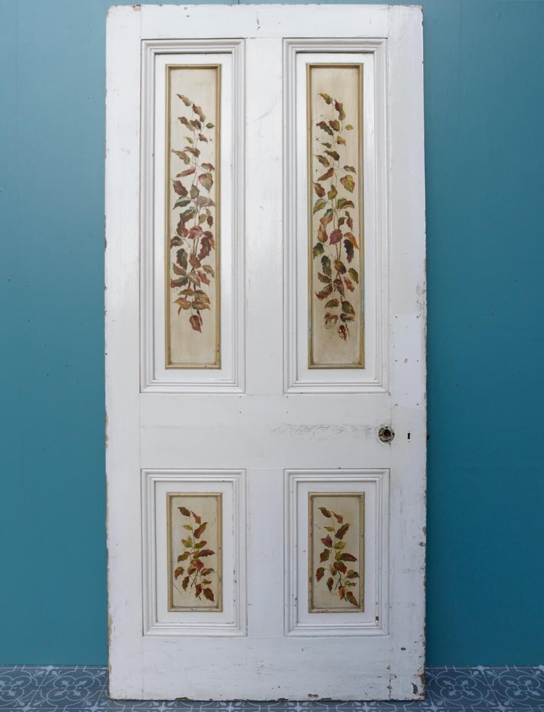 Handpainted 4Panel Victorian Internal Door For Sale at 1stDibs