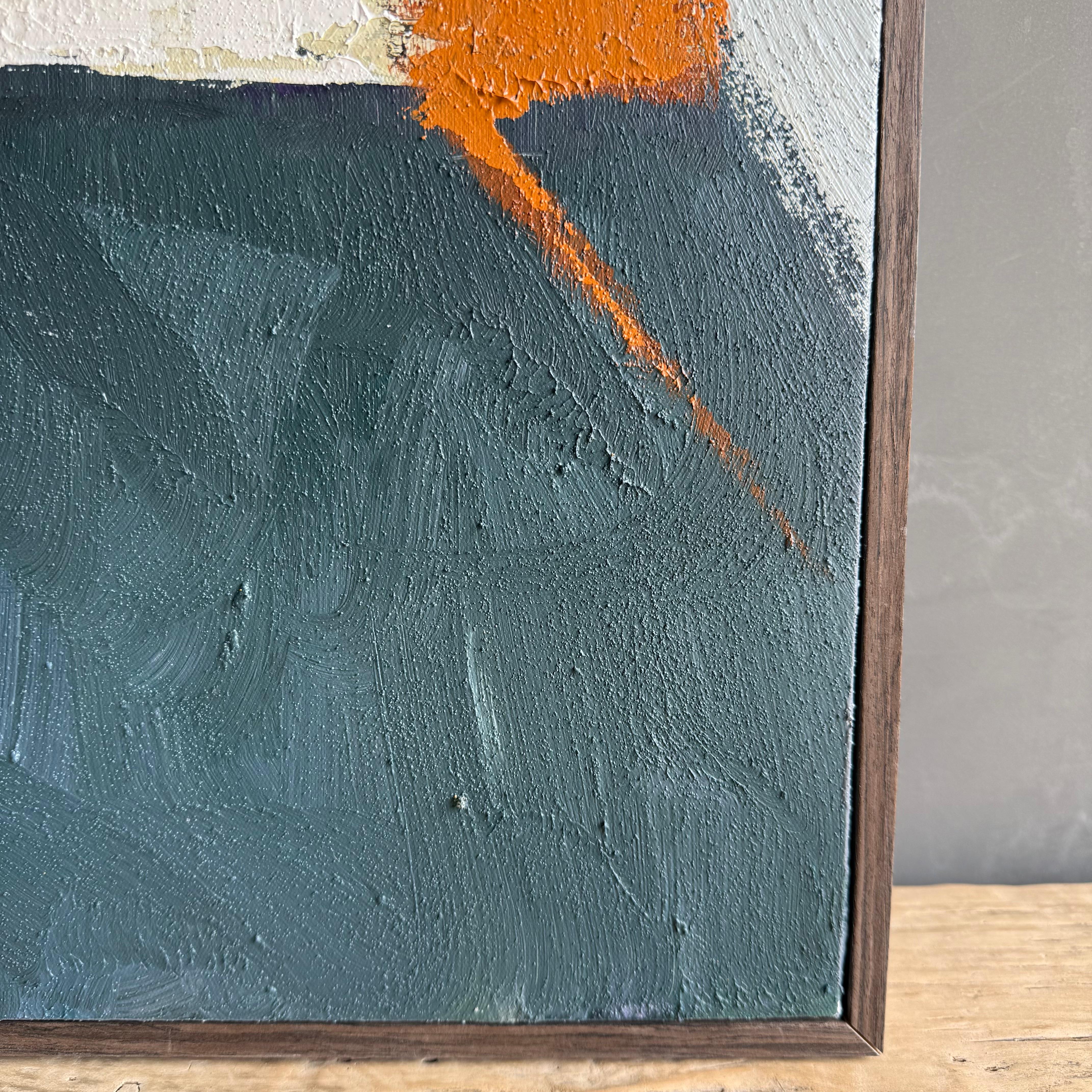 Toile Acrylique sur toile peinte à la main Vue de l'océan depuis la fenêtre d'un café en vente