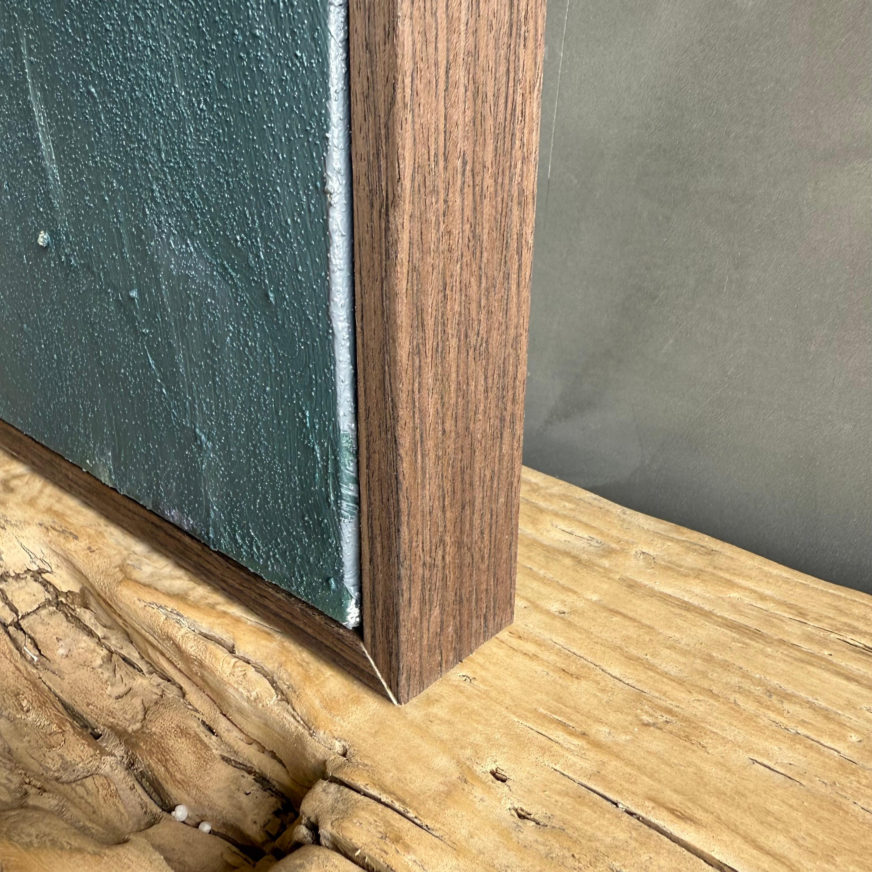 Acrylique sur toile peinte à la main Vue de l'océan depuis la fenêtre d'un café en vente 1