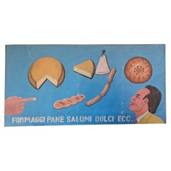  Italian Vintage Hand Painted Market  Sign